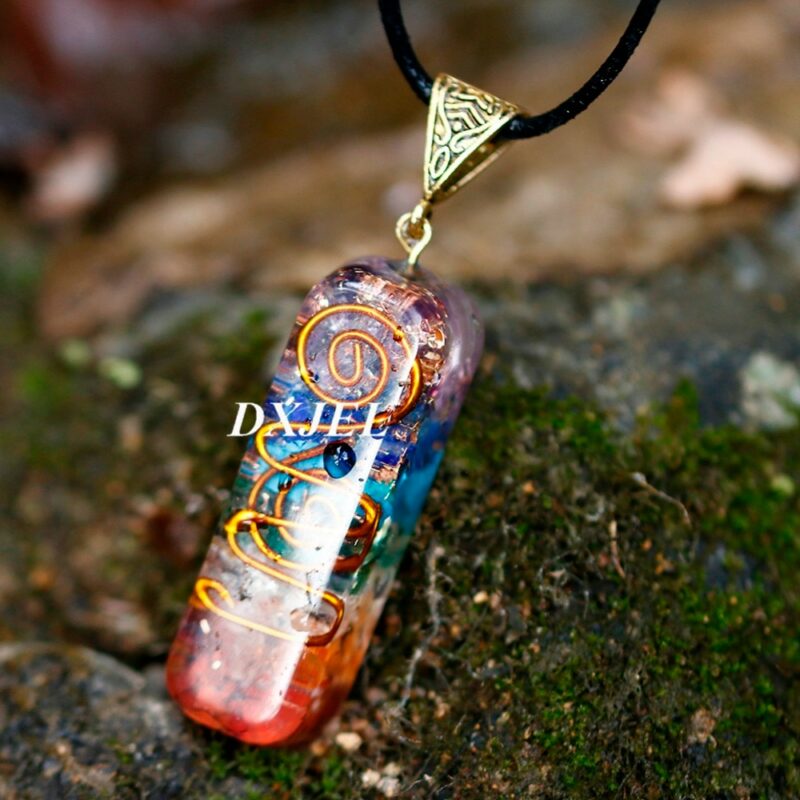 7 Chakra Orgone Energy Healing Pendant Necklace for protection 13