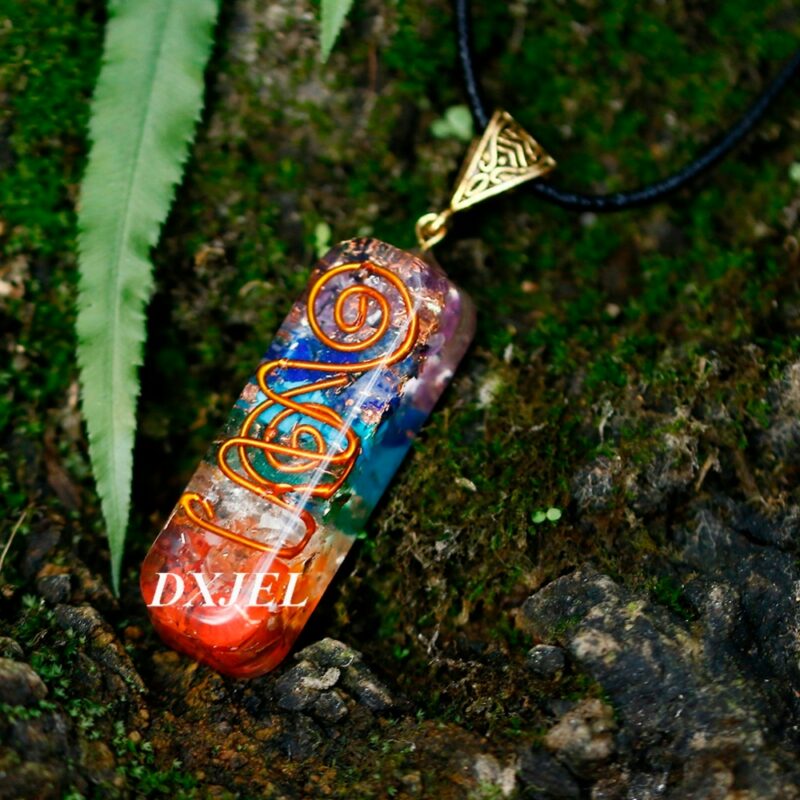 7 Chakra Orgone Energy Healing Pendant Necklace for protection 8