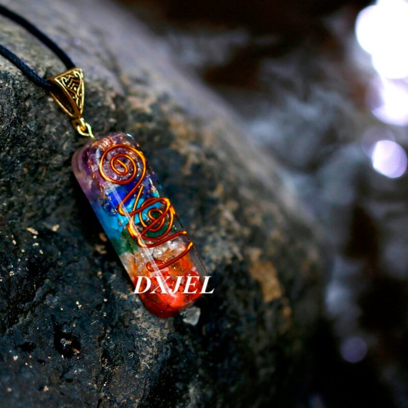 7 Chakra Orgone Energy Healing Pendant Necklace for protection 9